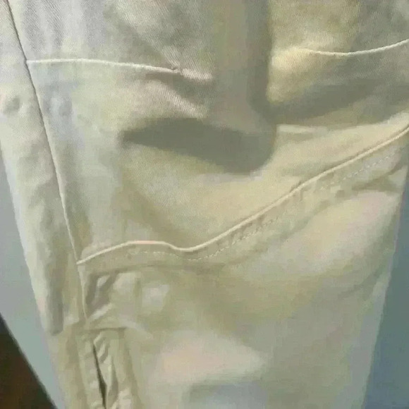 FRAME Banded Bottom Moto Pants Off White Cropped Relaxed Denim Size 33 NWT - Picture 6 of 15